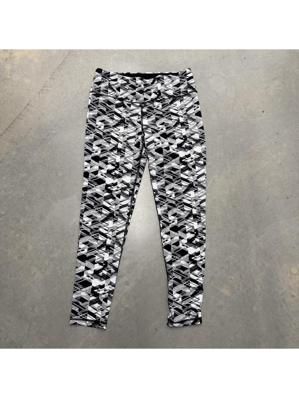 Victoria's Secret Sport Knockout Leggings Women's Large Black White Yoga Pants